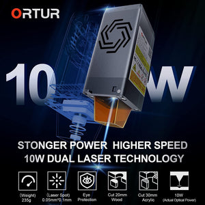 Ortur Laser Master Pro 3 10W Laser Engraver-Most Powerful Engraving Machine for Wood Metal