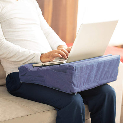 Laptop Lap Desk Tray with Cushion, fits upto 15.6 Inch Laptops, Ergonomic Pillow Pad Study Desk Smiledrive