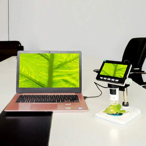 Digital High Definition Microscope with 50-1000x Mangnification 4.3" Screen-USB connects with PC, Built-in card slot (8gb) smiledrive