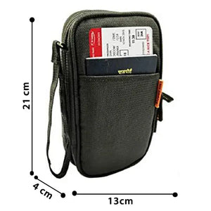 Dual Layer Travel Kit Passport Bag Gadget Organiser with Trolley Handle Strap Smiledrive