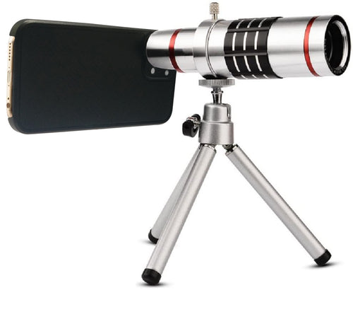 18x Optical Zoom Mobile Lens Kit Telescope Lens with Tripod, Back case/Cover compatible with Iphone12 Mini Smiledrive.in