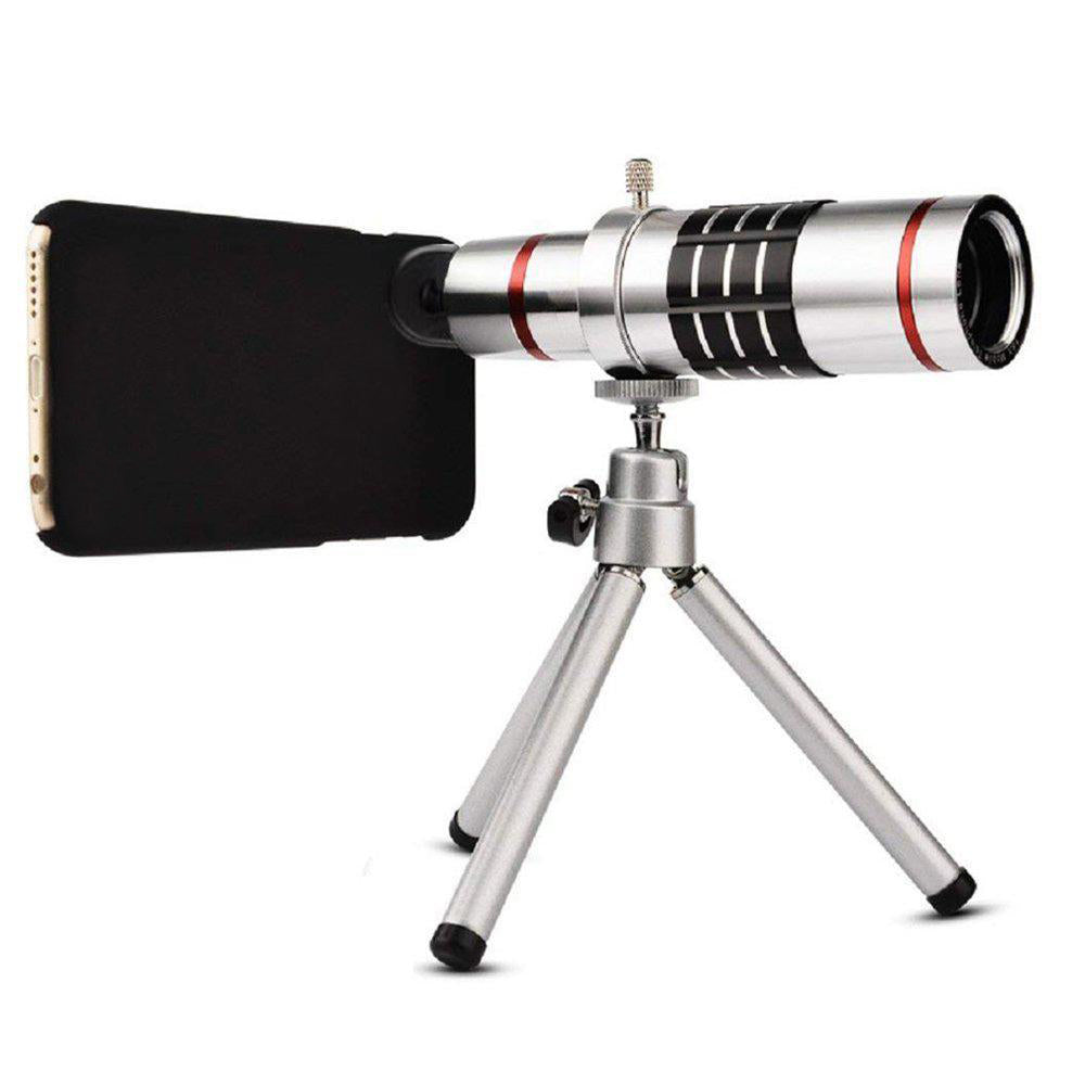 18x Optical Zoom Mobile Lens Kit Telescope Lens with Tripod, Back case/Cover compatible with iPhone X Smiledrive.in