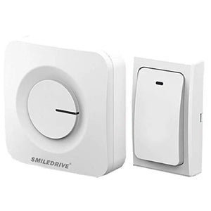Long Range Kinetic Wireless Remote Doorbell-IP44 Waterproof, 200 M Operating Range, 36 Chimes, No Batteries Required for Transmitter Smiledrive
