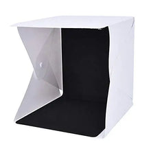 Load image into Gallery viewer, Mini Portable Professional Photo Light Booth Product Photography Booth Studio with 2 LED Strips– 40x40x40 cm - Made in India Smiledrive