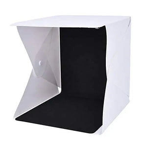 Mini Portable Professional Photo Light Booth Product Photography Booth Studio with 2 LED Strips– 40x40x40 cm - Made in India Smiledrive