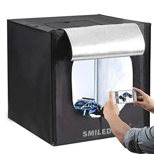 Portable Photo Booth Light Box Product Photography Mini Studio with 2 LED Lights-Made in India smiledrive