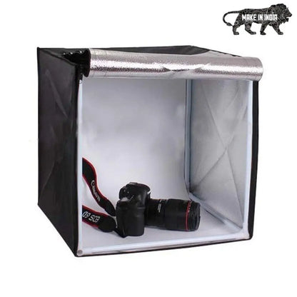 Portable Photo Booth Light Box Product Photography Mini Studio with 2 LED Lights-Made in India smiledrive