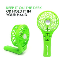 Load image into Gallery viewer, Powerful Handheld Rechargeable Desk Fan-4000mAH Foldable Portable Design Smiledrive