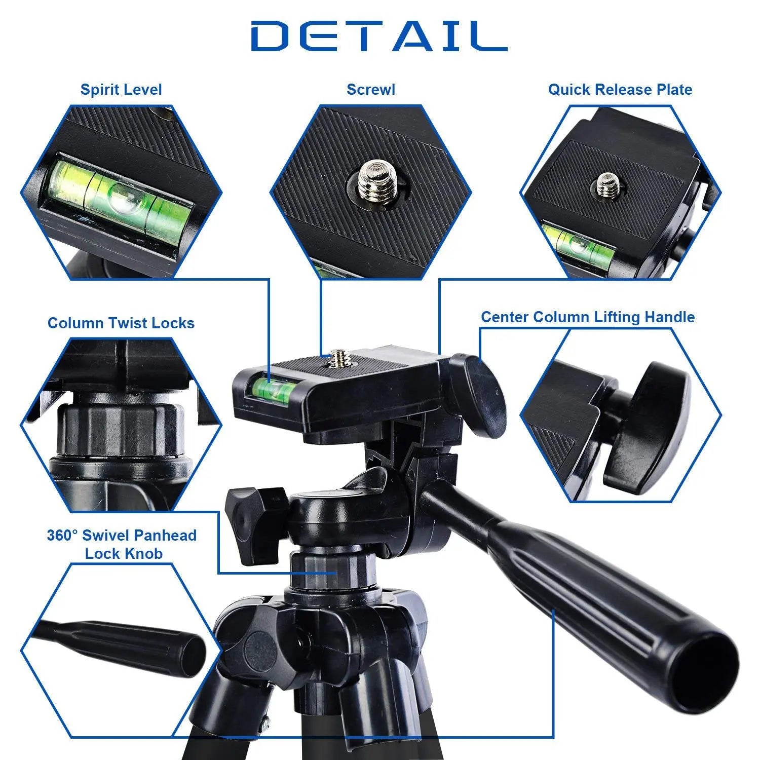 Smiledrive 105 cm Portable Tripod Stand Holder for Mobile Phones & Camera, Photo/Video Shoot Smiledrive