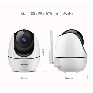 Smiledrive SriHome Pan Tilt Zoom WiFi IP CCTV Camera Full HD P2P Security Cam 1080p, 2MP, 128GB MicroSD Card Slot – SH026 Smiledrive