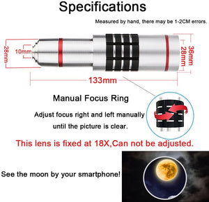 18x Optical Zoom Mobile Lens Kit Telescope Lens with Tripod, Back case/Cover compatible with iPhone12 Pro Max Smiledrive.in