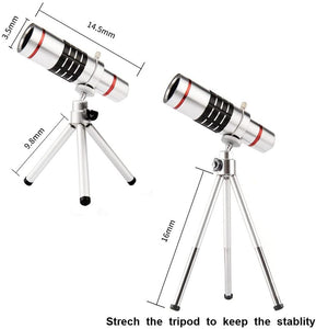 18x Optical Zoom Mobile Lens Kit Telescope Lens with Tripod, Back case/Cover compatible with Iphone11 Max Smiledrive.in