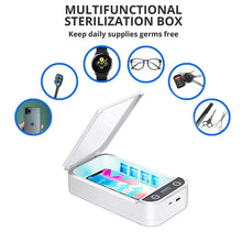Load image into Gallery viewer, UV Sterilizer Box Smartphone Sanitizing Machine Portable UV Disinfector for iPhones Android Mobile Phones Keys Cash Credit Card Sanitizer Smiledrive