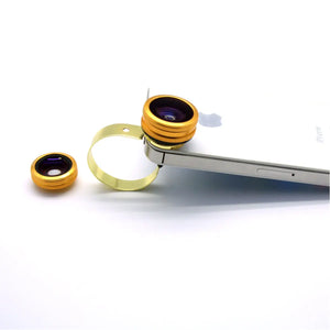 Universal Mobile 3 In 1 Lens Kit With Wide, Macro & Fisheye Lens + Mobile Tripod Smiledrive