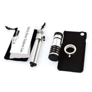 iPhone 12X Telescope Zoom Lens Kit with Tripod & Back Case - All Models Available Smiledrive